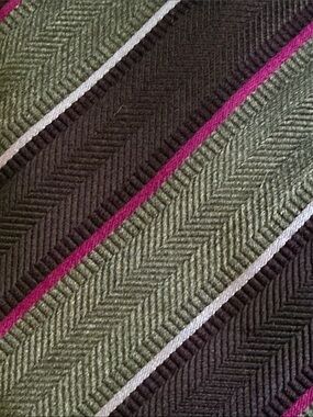 Canali Grey, Black, Plum, and Magenta Diagonal Striped Tie
